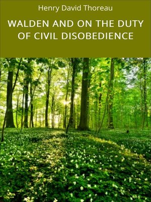 cover image of WALDEN AND ON THE DUTY OF CIVIL DISOBEDIENCE